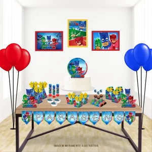 Arquivo Aniversario Pj Masks Studio e Pdf