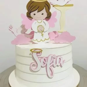 Arquivo Topo de Bolo Batizado Anjinha Studio