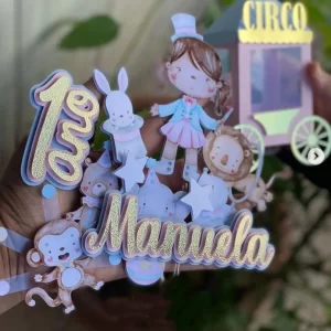 Arquivo Topo de Bolo Circo Menina Studio