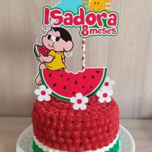 Topo de bolo digital Magali arquivo de corte Studio para imprimir