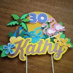 Arquivo Topo de Bolo Flamingo Studio