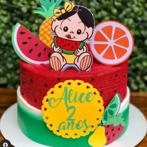 Arquivo topo de bolo Magali Baby em Studio para imprimir, ideal para festa de aniversário infantil.