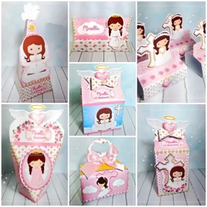 Centro de Mesa Batizado Menina Studio