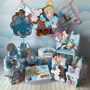 Centro de Mesa Cinderela Studio, Png e Pdf