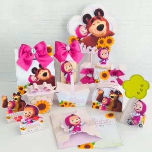 Centro de Mesa Masha E O Urso Studio e Pdf