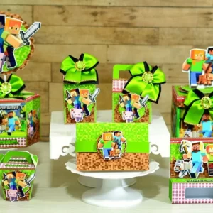 Centro de Mesa Minecraft Studio e Pdf