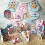 Chá de Revelação Tema Ursinhos Studio, Png e Pdf