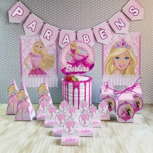 Decoração Barbie Luxo Studio, Png e Pdf