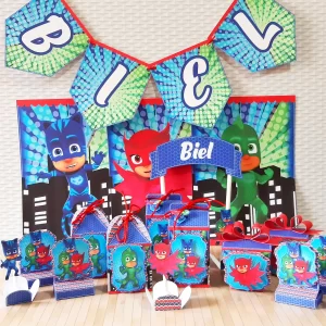 Decoração Pj Masks Studio, Png e Pdf