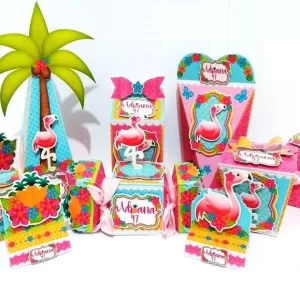 Decoracao de Aniversario Flamingo Studio