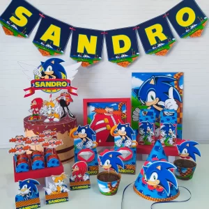 Decoração de Aniversário do Sonic Studio e Pdf