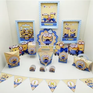 Decoração de Festa Minions Studio, Png e Pdf