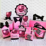 Decoração do Flamengo Rosa Simples