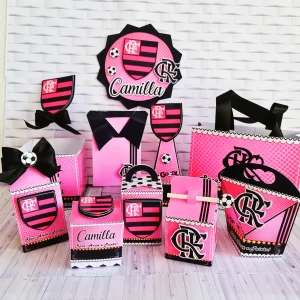Decoração do Flamengo Rosa Simples