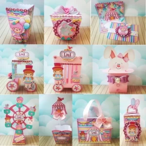 Festa Decoração Circo Rosa Luxo Studio e Pdf