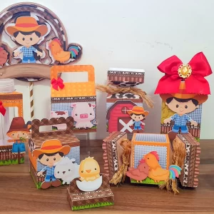 Festa Fazendinha Centro de Mesa Studio