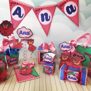 Festa Tema Pj Masks Studio, Png e Pdf