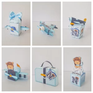 Festa Tema Ursinho Aviador Studio, Png e Pdf