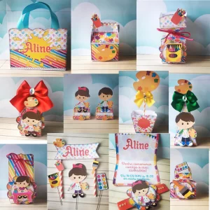 Tema Digital Pintando o 7 Studio, Png e Pdf