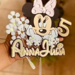 Tema Topo de Bolo Rosa Minnie Studio