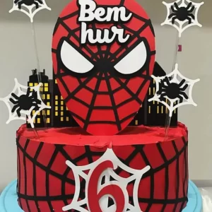 Tema topo de bolo do Homem-Aranha arquivo Studio para imprimir
