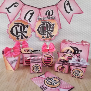Tema de Festa do Flamengo Rosa Studio e Pdf