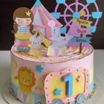 Topo De Bolo Circo Aquarela Studio