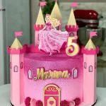 Topo de Bolo Barbie Castelo 3d Studio