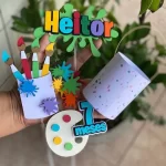 Topo de Bolo Pintando o 7 Para Imprimir Studio