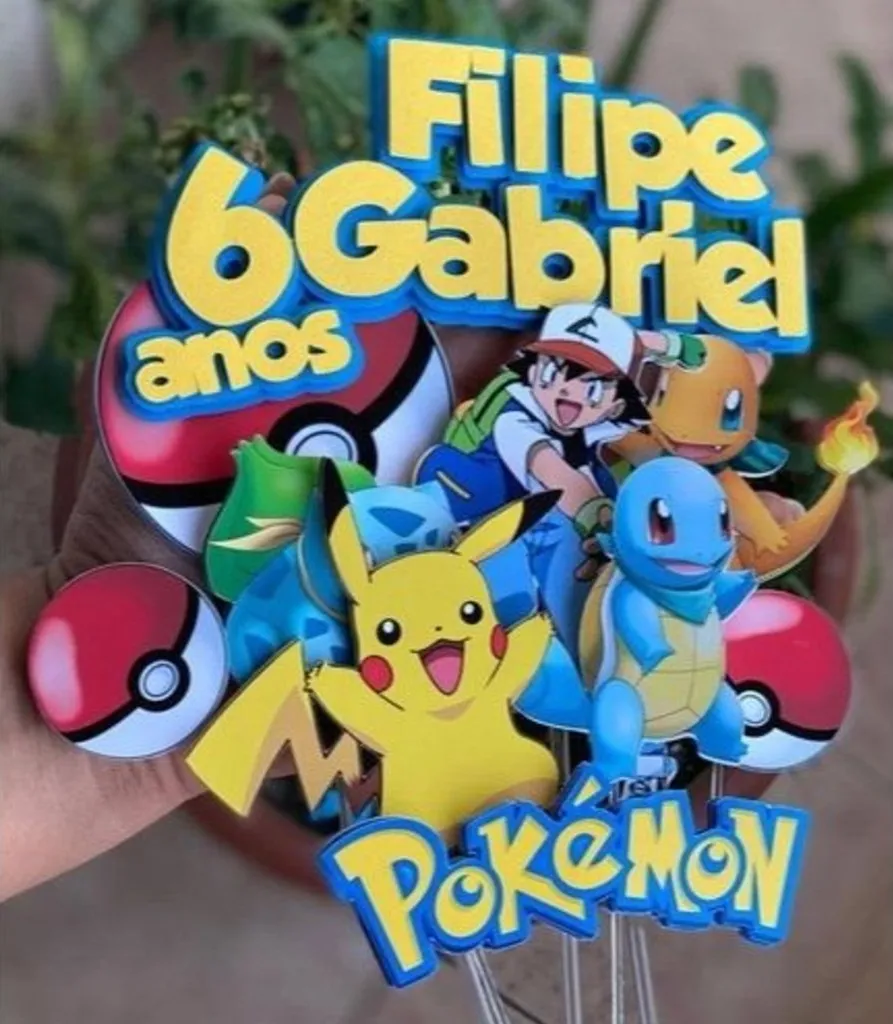 Topo De Bolo Pokemon Para Imprimir Studio Pack Midia