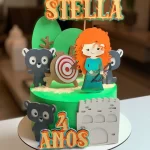 Topo de Bolo Tema Valente Studio