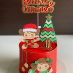 Topo de Bolo de Natal Menina Studio