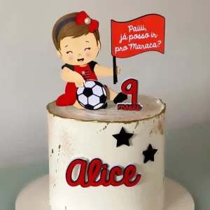 Topo de Bolo do Flamengo Infantil Studio