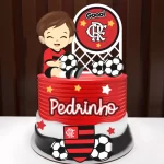 Topo de Bolo do Flamengo Masculino Studio