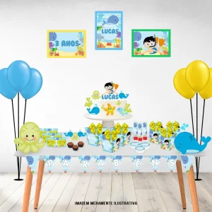 Aniversario Tema Fundo do Mar Studio e Pdf