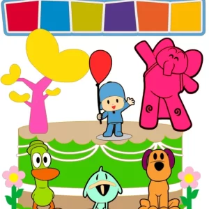 Arquivo Bolo Com Topper Pocoyo Studio