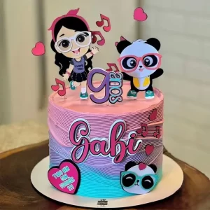 Arquivo digital de topo de bolo Luluca no formato Studio, ideal para festas infantis com tema de desenhos animados e personagens divertidos.