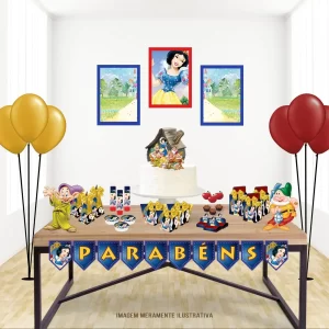 Centro de Mesa Branca de Neve Studio e Pdf