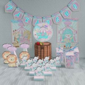 Centro de Mesa Circo Studio, Png e Pdf