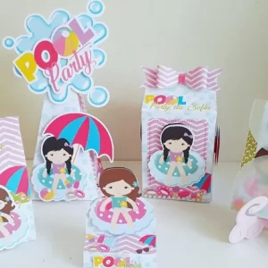 Centro de Mesa Festa Pool Party Studio