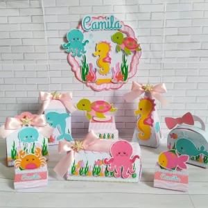 Centro de Mesa Fundo do Mar Menina