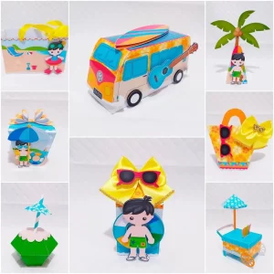 Centro de Mesa Pool Party Infantil