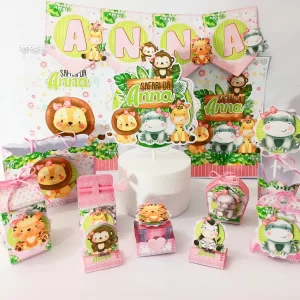 Centro de Mesa Safari Rosa Studio e Pdf