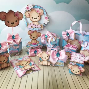 Centro de Mesa de Ursinha Studio, Png e Pdf