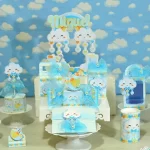 Decoração Chuva de Benção Azul Studio