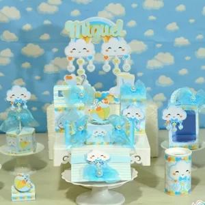 Decoração Chuva de Benção Azul Studio