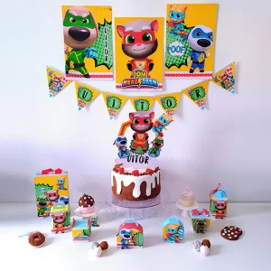 Decoração Talking Tom Festa Studio e Pdf