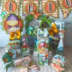 Decoracao Tema Dinossauro Studio, Png e Pdf