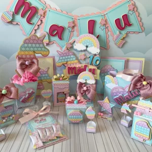 Decoração Tema Pop It Studio, Png e Pdf