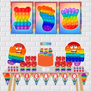 Decoração de Festa Tema Pop It Studio e Pdf